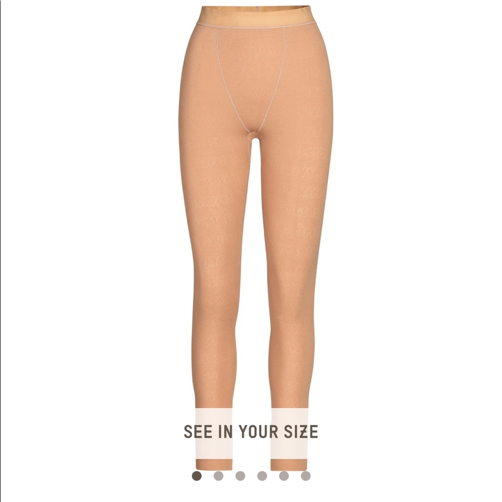 SKIMS Pointelle Logo Leggings - L - Ochre